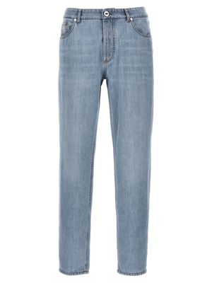 Brunello Cucinelli Logo Embroidery Jeans