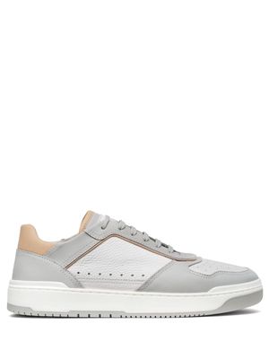 Brunello Cucinelli logo-patch leather sneakers - White
