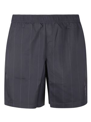 Brunello Cucinelli Logo Patched Stripe Shorts