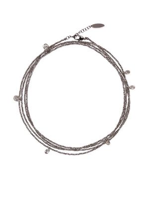 Brunello Cucinelli logo-plaque polished-finish bracelet - Silver