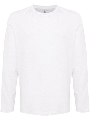 Brunello Cucinelli long-sleeve cotton T-shirt - Neutrals