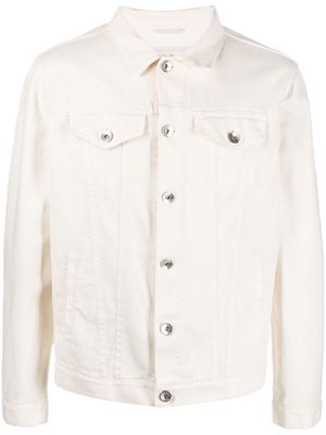 Brunello Cucinelli long-sleeve denim jacket - White