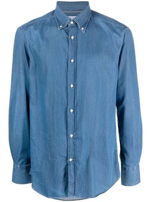 Brunello Cucinelli long sleeve denim shirt - Blue