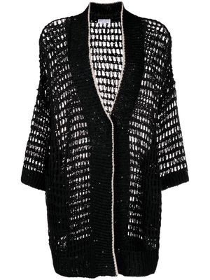 Brunello Cucinelli long-sleeve knitted cardigan - Black