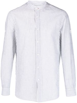 Brunello Cucinelli long-sleeve striped buttoned shirt - White