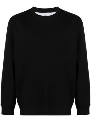 Brunello Cucinelli long-sleeved cotton jumper - Black