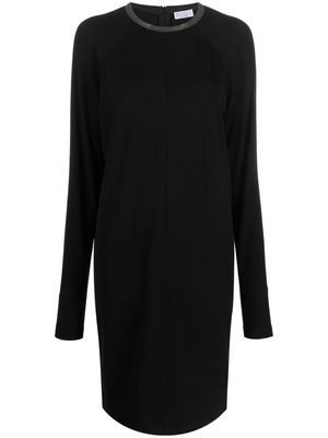 Brunello Cucinelli long-sleeved jumper dress - Black
