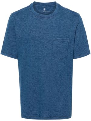 Brunello Cucinelli mélange-effect T-shirt - Blue