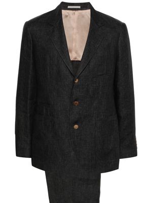 Brunello Cucinelli mélange single-breasted suit - Grey