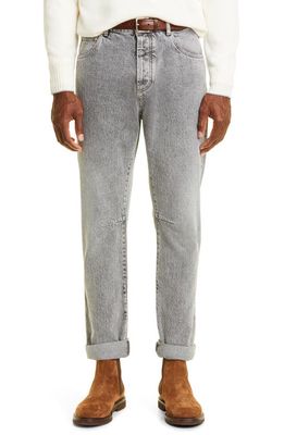 Brunello Cucinelli Men's Leisure Fit Jeans in C7827-Dark Grey
