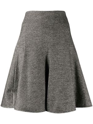 Brunello Cucinelli metallic threading pleated skirt - Grey