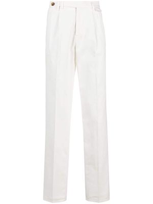 Brunello Cucinelli mid-rise twill tailored trousers - White
