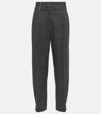 Brunello Cucinelli Mid-rise wool-blend pants