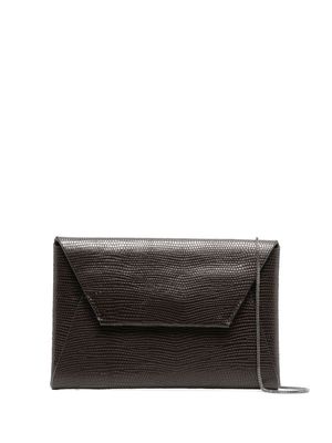 Brunello Cucinelli mini leather envelope bag - Brown