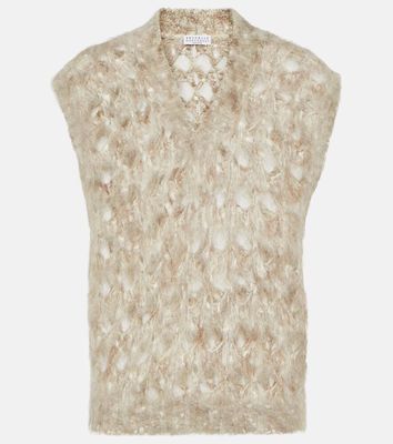 Brunello Cucinelli Mohair-blend sweater vest