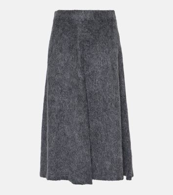 Brunello Cucinelli Mohair, wool and cashmere midi skirt