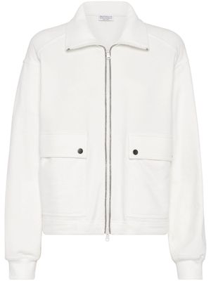 Brunello Cucinelli Monili bead-embellished sweatshirt - White