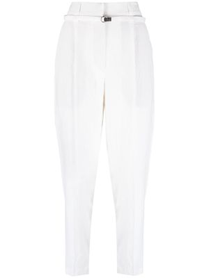 Brunello Cucinelli Monili bead-embellished tapered trousers - White