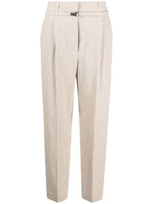 Brunello Cucinelli Monili bead-embellished trousers - Neutrals
