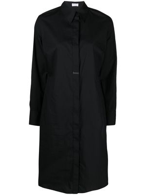 Brunello Cucinelli Monili chain-detail shirt dress - Black