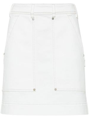 Brunello Cucinelli Monili chain-embellished dyed skirt - White