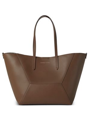 Brunello Cucinelli Monili chain-embellished tote bag - Brown