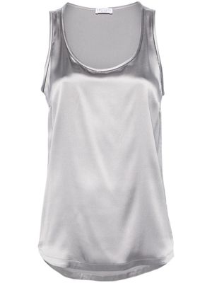 Brunello Cucinelli Monili-chain satin tank top - Grey