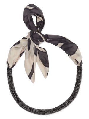 Brunello Cucinelli Monili-detail knot necklace - Black