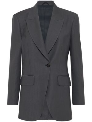 Brunello Cucinelli Monili-detail wool-blend tailored jacket - Black