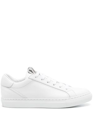 Brunello Cucinelli Monili-embellished leather sneakers - White