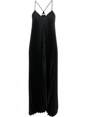 Brunello Cucinelli Monili-strap V-neck maxi dress - Black