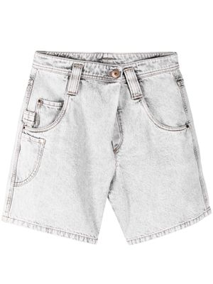 Brunello Cucinelli multiple-pocket denim shorts - Grey
