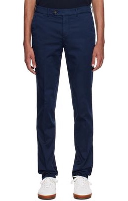 Brunello Cucinelli Navy Garment-Dyed Trousers