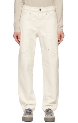 Brunello Cucinelli Off-White Baggy Jeans