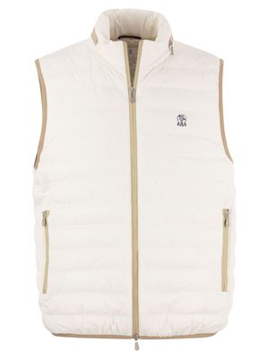 Brunello Cucinelli Padded Vest With Logo Embroidery