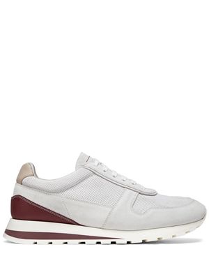 Brunello Cucinelli panelled leather sneakers - White