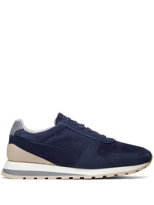 Brunello Cucinelli panelled suede sneakers - Blue