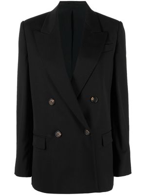 Brunello Cucinelli peak-lapel double-breasted blazer - Black