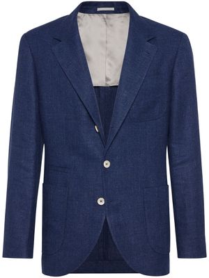 Brunello Cucinelli peak-lapels single-breasted blazer - Blue