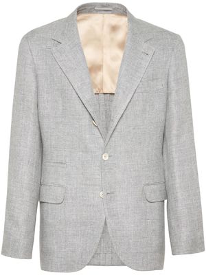 Brunello Cucinelli peak-lapels single-breasted blazer - Grey