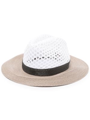 Brunello Cucinelli perforated-detail hat - White