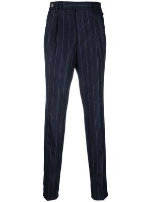 Brunello Cucinelli pinstripe-print straight-leg trousers - Blue