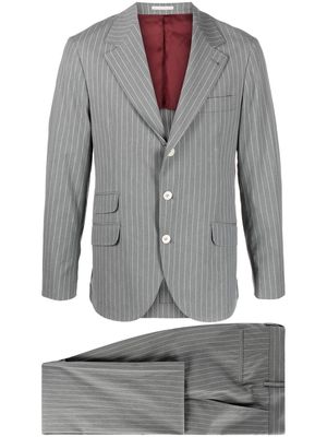 Brunello Cucinelli pinstripe single-breasted suit - Grey