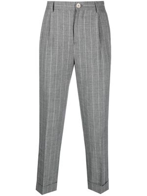 Brunello Cucinelli pinstripe straight-leg trousers - Grey