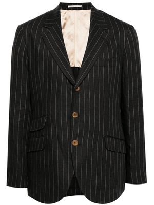 Brunello Cucinelli pinstripe virgin wool blazer - Grey