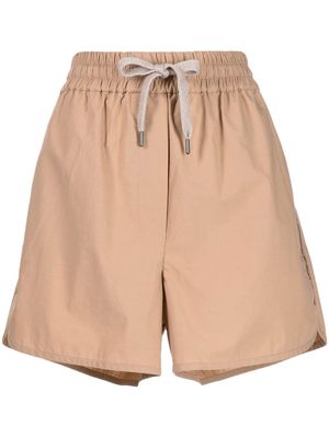 Brunello Cucinelli pipe-trim shorts - Brown