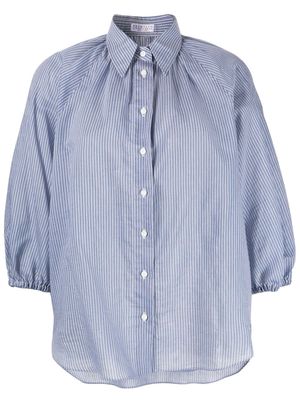 Brunello Cucinelli plaid print blouse - Blue