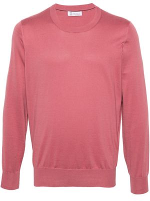 Brunello Cucinelli plain cotton jumper - Pink