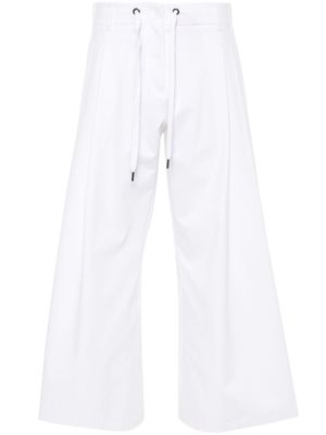 Brunello Cucinelli pleat-detail cropped trousers - White