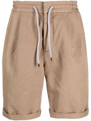 Brunello Cucinelli pleat-detail deck shorts - Brown